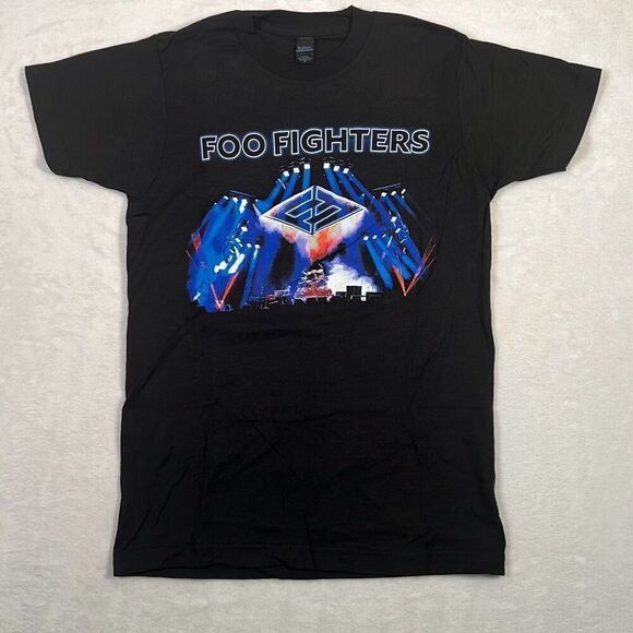 Foo Fighters Concrete and Gold 2018 World Tour Concert Black T Shirt Men XS - Picture 1 of 6